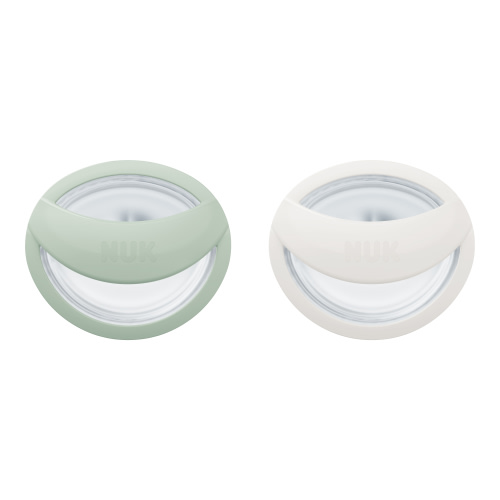 NUK Perfect Match Silicone Newborn Pacifier, for Ages 0-6m, Green & White, 2 Pack