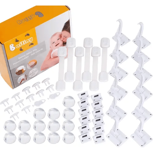 Baby Proof Kit, 58 Packs Baby Proofing Kit Essentials Child Proofing Appliance with Cabinet Locks, Corner Guards and Outlet Covers - All-in-one Super Value Child Proof Kit