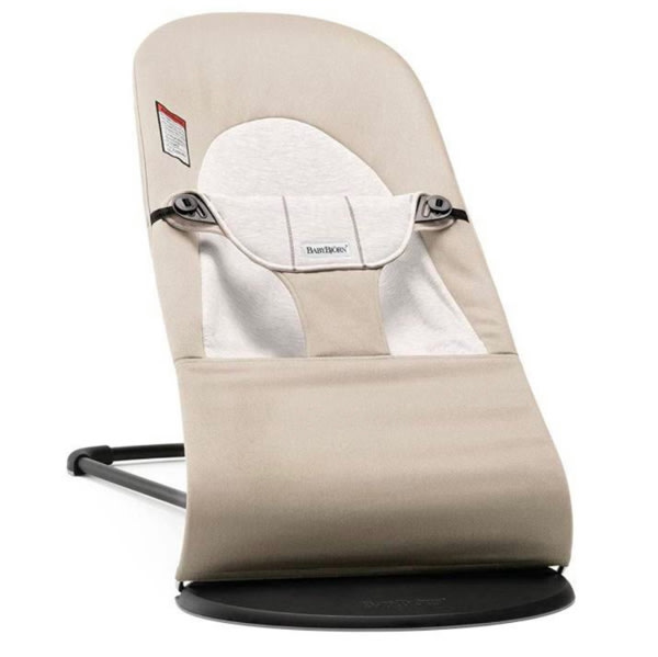 Babybjörn Bouncer Balance Soft - Cotton/Jersey Beige/Gray/Black Frame
