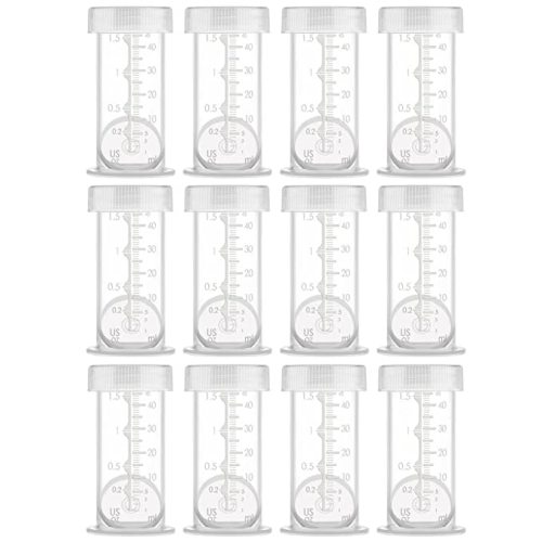 Maymom 1.5 Oz Container Designed for Colostrum & Milk Storage; Leak Proof Lids, Breastmilk Freezer or Refrigerator Storage, Made Without BPA; 4pc/pk