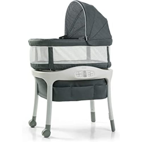 Graco Sense2Snooze Bassinet with Cry Detection Technology | Baby Bassinet Detects and Responds to Baby's Cries to Help Soothe Back to Sleep, Ellison , 19 D x 26 W x 41 H Inch (Pack of 1)