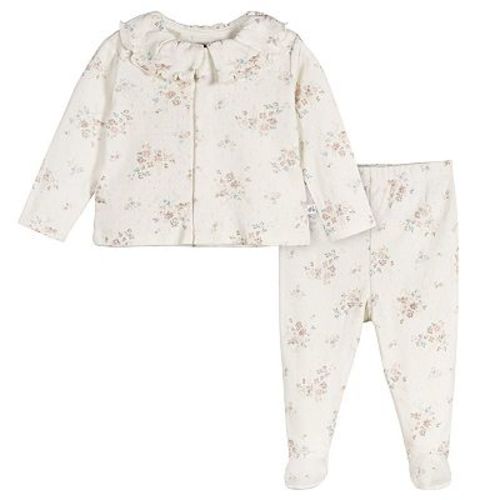 Baby Girl Just Born® 2-pc. Side Snap Top & Footed Pants Set