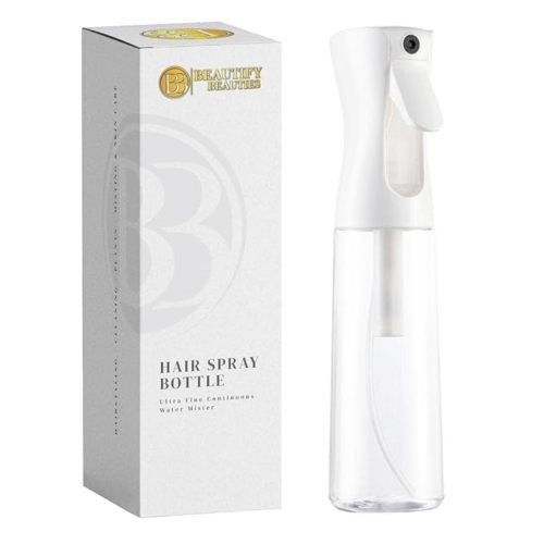 Spray Bottle For Hair – Continuous Mister Spray Bottle for Hairstyling, Cleaning, Plants, Pets, Barbers, Salons, Essential Oil Scents (10.1 Ounce)