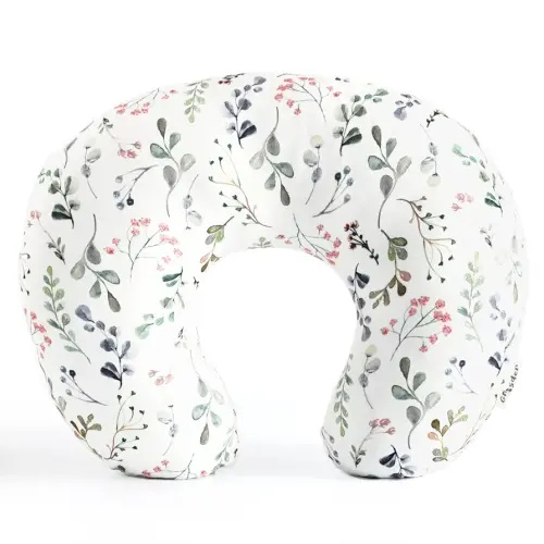GRSSDER Nursing Pillow Cover Stretchy Minky Removable Nursing Covers for Breastfeeding Pillows, Ultra Soft Comfortable Slipcover for Girls, Stylish Flora Pattern