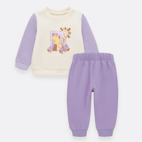 Conjunto para bebé niña de buzo y sudadera