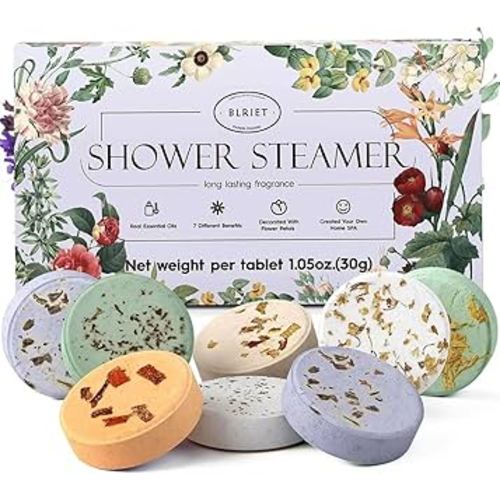 Shower Steamers Aromatherapy BLRIET 8 Pack Gifts for Women, Birthday Christmas White Elephant Gifts Stocking Stuffers for Adults Her Mom Him Home Spa Gym Natural Essential Oil Self Care Relaxation