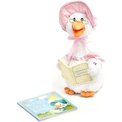 Cuddle Barn Mother Goose Read Along (Pink) Animated Plush & Board Book, 14"