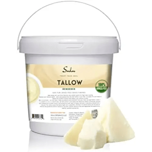 SULU 100% Pure Rendered Grass Fed Beef Tallow-Food Grade- 4 LBS/64 OZ