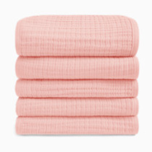 Small Story Organic Cotton Muslin Burp Cloths Multipack - Pink Hues, 5