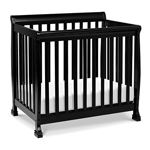 DaVinci Kalani 4-in-1 Convertible Mini Crib in Ebony, Greenguard Gold Certified