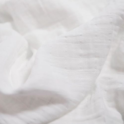 Little Unicorn 100% Organic Cotton Muslin Swaddle Blanket | Multi Use | Unisex (White)