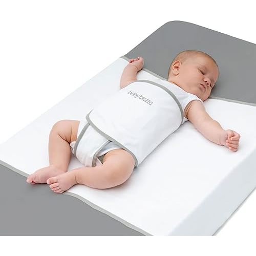 Baby Brezza Safe Sleep Swaddle Blanket for Crib Safety for Newborns and Infants – Safe, Anti-Rollover Blanket, White