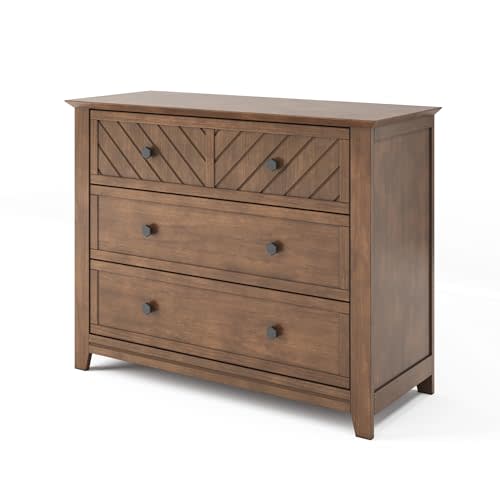 Child Craft Atwood 3 Drawer Dresser for Nursery or Bedroom, Plenty of Storage, Anti-Tip Kit Included to Prevent Tipping, Non-Toxic, Baby Safe Finish (Cocoa Bean)
