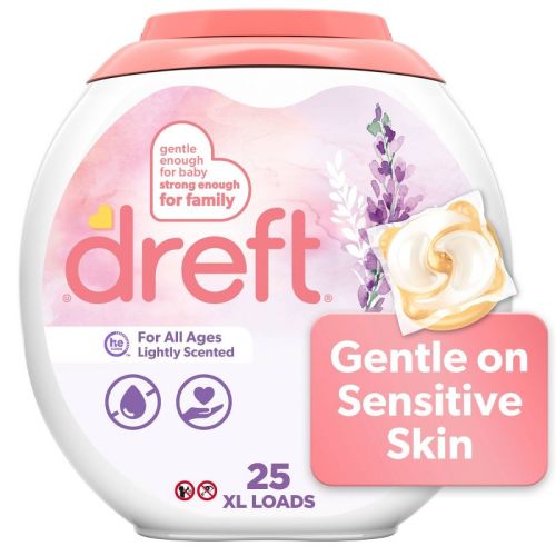 Dreft Lightly Scented He Compatible Laundry Detergent Soap Pacs - 25ct