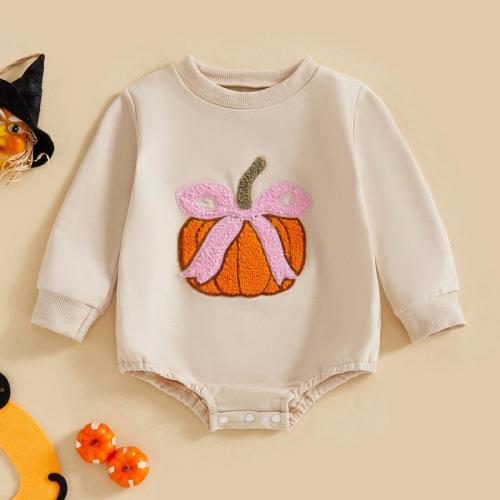 Newborn Baby Girl Bubble Pumpkin Outfit Infant Romper Embroidery - TikTok Shop