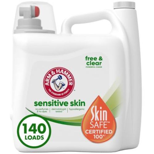 Arm & Hammer Sensitive Liquid Laundry Detergent - Free & Clear - 140 Fl Oz