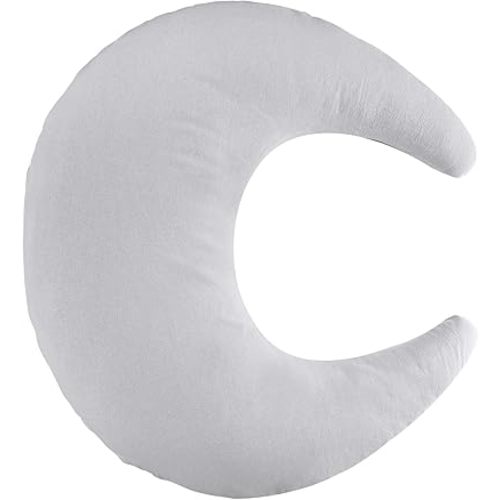 SWESEN Grey Nursing Pillow Cover, Soft Removable Cover for Breastfeeding Pillows, Pillow Slipcover for Baby Boys and Girls, Comfortable & Breathable, Washable (Only Cover)