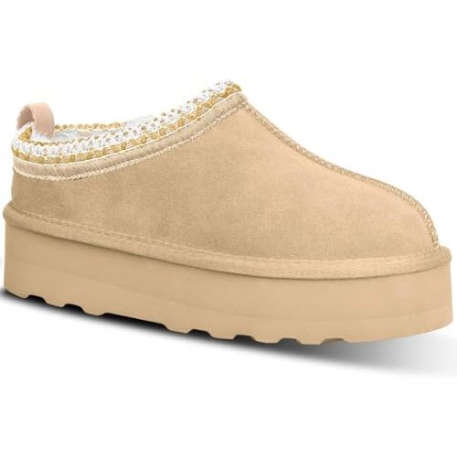 INPAKSA Women's Slippers Platform Mini Boots Short Ankle Boot Fur Fleece Lined Sneakers House slippers Anti-Slip Boot For Outdoor
