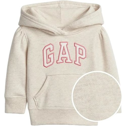 GAP Baby Girls' Playtime Favorites Logo Pullover Hoodie Hooded Sweatshirt