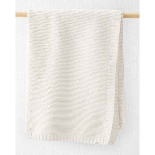 Baby Organic Cotton Textured Knit Blanket in Cream - Little Planet | Carter's