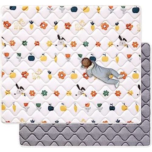 Odorless Premium Foam Baby Play Mat 71" X 59", Extra Large Activity Playmats for Babies,Toddlers, Infants, Soft Thicker Baby Mat for Floor, Play & Tummy Time, Machine Washable for Easy Care