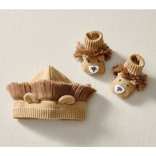 Lion Organic Hat & Bootie Set
