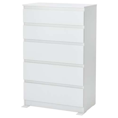 KULLEN 5-drawer chest - white 27 1/2x44 1/8 "