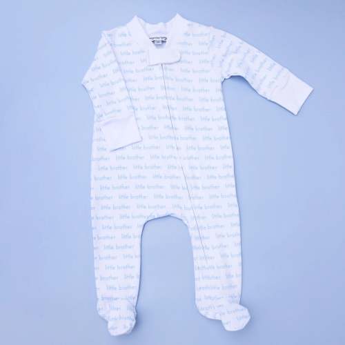 Little Brother Print Footie by Magnolia Baby