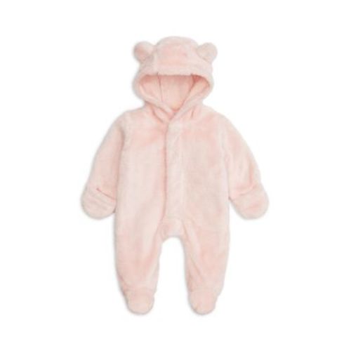Pink Minky Bear Footie - 6-9 mo