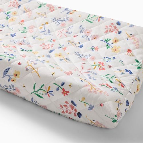 Organic Little Garden Floral Changing Pad Cover