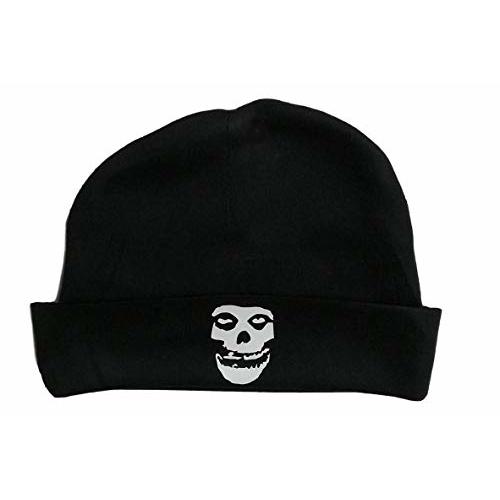 Mari Kyrios Misfits Fiend Club Infant Baby Punk Rock & Roll Black Beanie Stocking Cap Danzig Skull