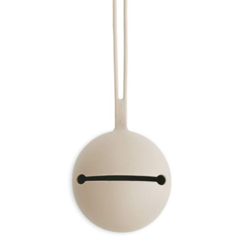 mushie Silicone Pacifier Holder Case (Shifting Sand