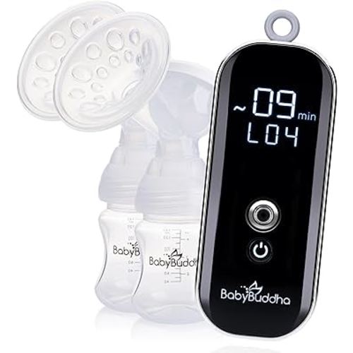 BabyBuddha Breast Pump 2.0 - Portable & Compact with 3 Modes & 21 Levels of Control - Battery Powered Electric Hands Free Breast Milk Pump - Quiet Single/Double Wearable Breast Pump - New Model!