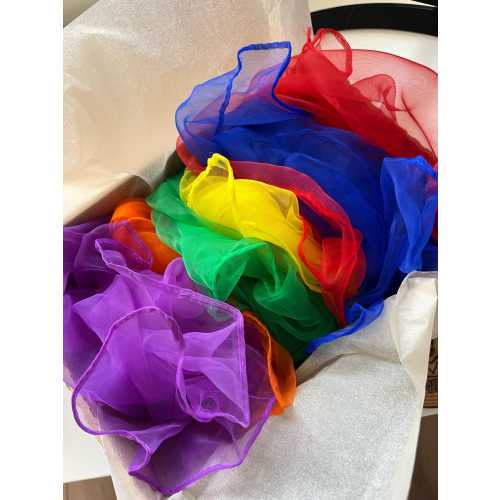 Full Set of Scarves | Great for Sensory Play | Colourful Scarves | Juggling Scarves | Dancing Scarves | Baby Sensory Gift | Baby Sensory