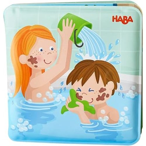 HABA Paul & Pia - Magic Bath Book - Wipe with Warm Water and The Muddy Pages Come Clean
