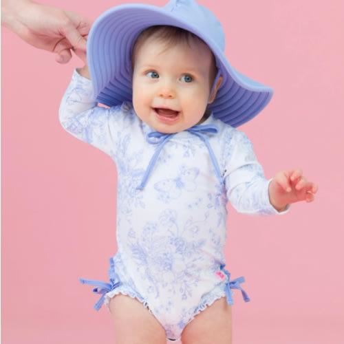 Floral Long Sleeve One Piece Rash Guard