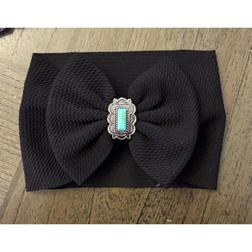 Solid Color Baby Girl Bow w/ Centerpiece