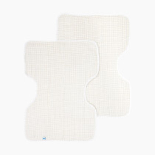Little Unicorn Cotton Muslin Burp Cloth (2 Pack) - Tan Gingham