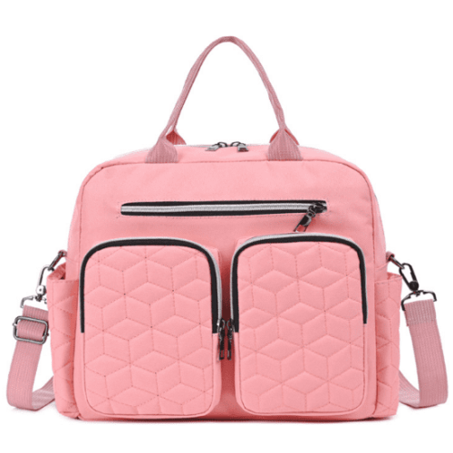 Diaper Bag Tote,AILKIN Baby Diaper Bag with 3 Insulated Pockets Adjustable Shoulder Strap Dry & Wet Compartment Large Capacity Bag Maternity Mommy Travel Diaper Bag for Boys Girls,Women(Pink)