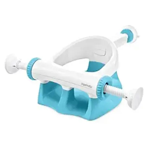 Summer My Bath Seat for Sit-Up Baby Bathing, Sure & Secure Suction Cups, ASTM Safety Tested & Approved, Backrest for Assisted Sitting, Easy Setup & Storage, Aqua