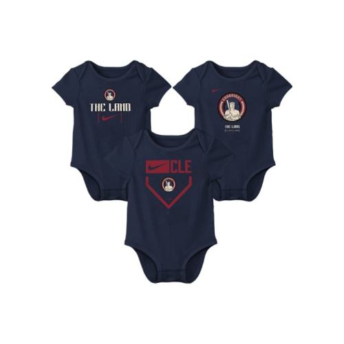 Cleveland Guardians Nike Baby NAVY City Connect Design Romper Set - 133422326