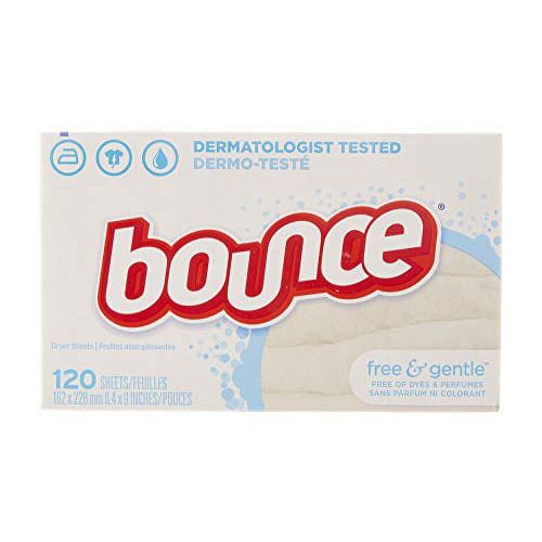 Free & Gentle Unscented Fabric Softener Dryer Sheets For Sensitive Skin, 120 Count