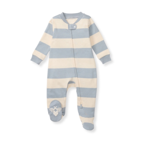Rugby Stripe Organic Cotton Sleep And Play Quarry