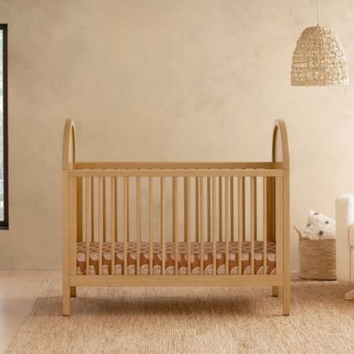 Babyletto Bondi Cane 3-in-1 Convertible Crib with Toddler Bed Kit - Honey/Natural Cane