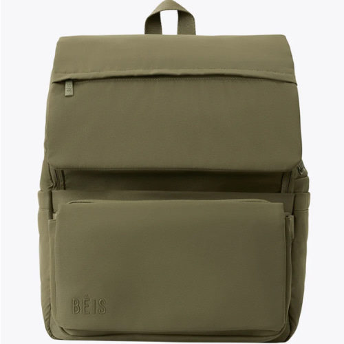 BÉIS 'The Ultimate Diaper Backpack' in Olive - Green Backpack Diaper Bag