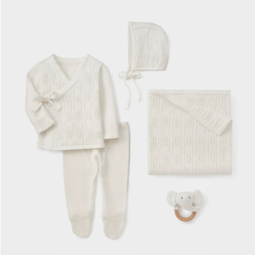 White Baby Layette Gift Set w. Box