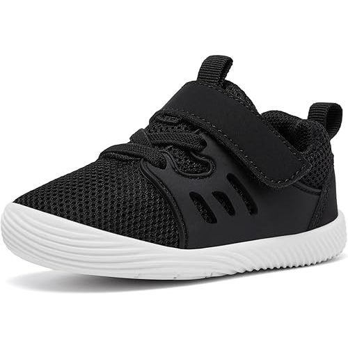 MORENDL Toddler Sneakers Baby Boys & Girls Barefoot Shoes Lightweight Breathable Walking Running Tennis Athletic Sport Shoes