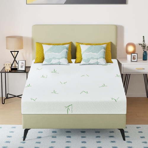 Twin Mattress, 6 Inch Memory Foam Mattress in a Box for Kids with Breathable Bamboo Cover, Medium Firm Gel Mattress for Bunk Bed, Trundle Bed, CertiPUR-US Certified