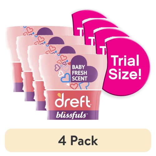 (4 pack) Dreft Baby Blissfuls Laundry Scent Booster Beads, Baby Fresh Scent, 5 oz