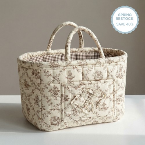 Large Floral Car Basket